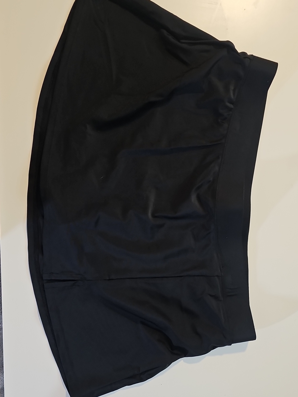 Shade & Shore Women's XL Mid-Rise Black Swim Skirt With Built-in Brief